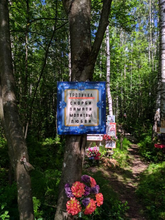 Ковалёвский лес - место расстрела Гумилёва, тропинка скорби