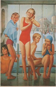Маленькие купальщики. 1979, х., м. 110X150
